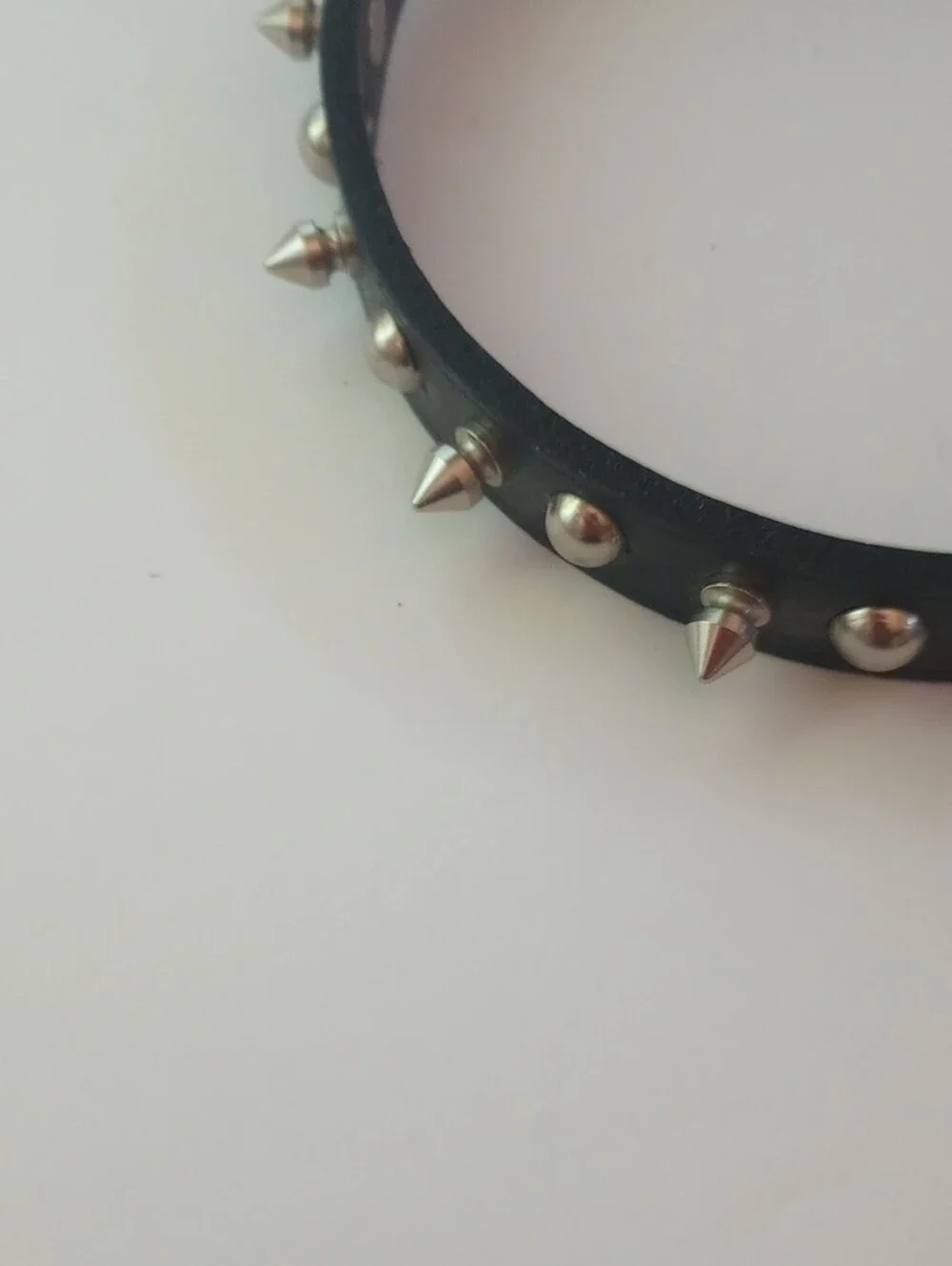 Black Spike Studded Leather Collar